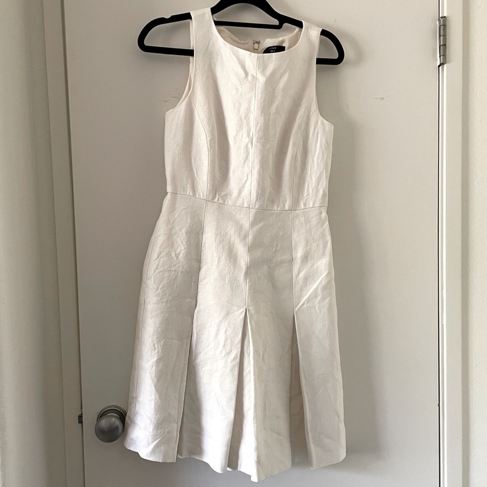 NWOT pleated white dress